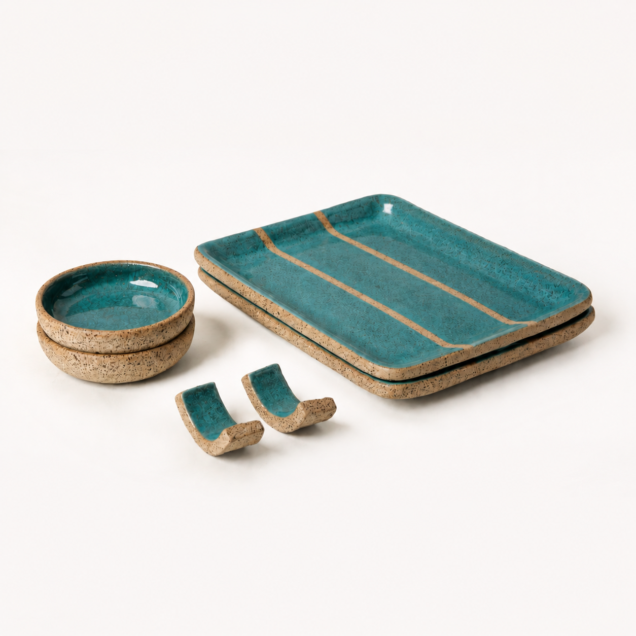 Set Sushi Tokyo Stripes - Turquesa