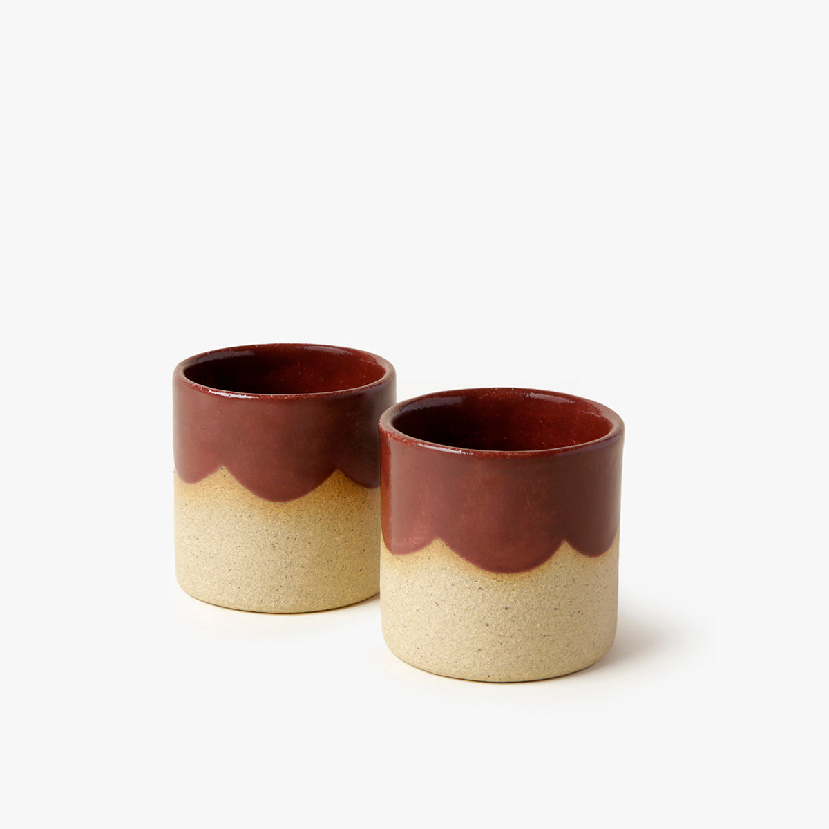 Dupla Copo Café Babado - Bordeaux