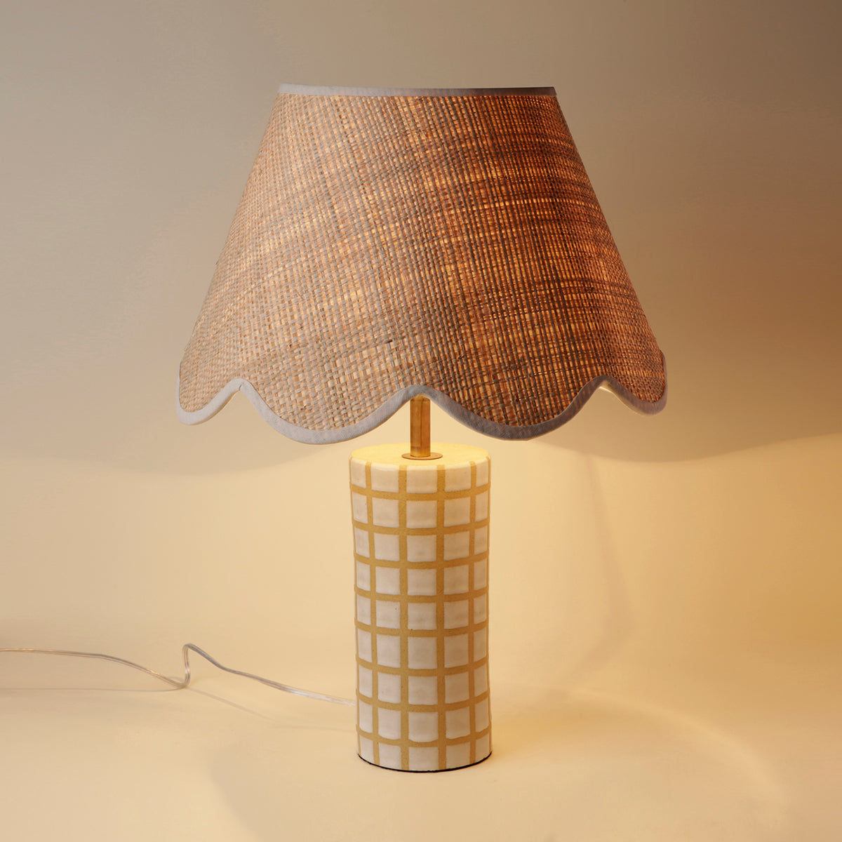 Abajur Zoe Chess Rustic