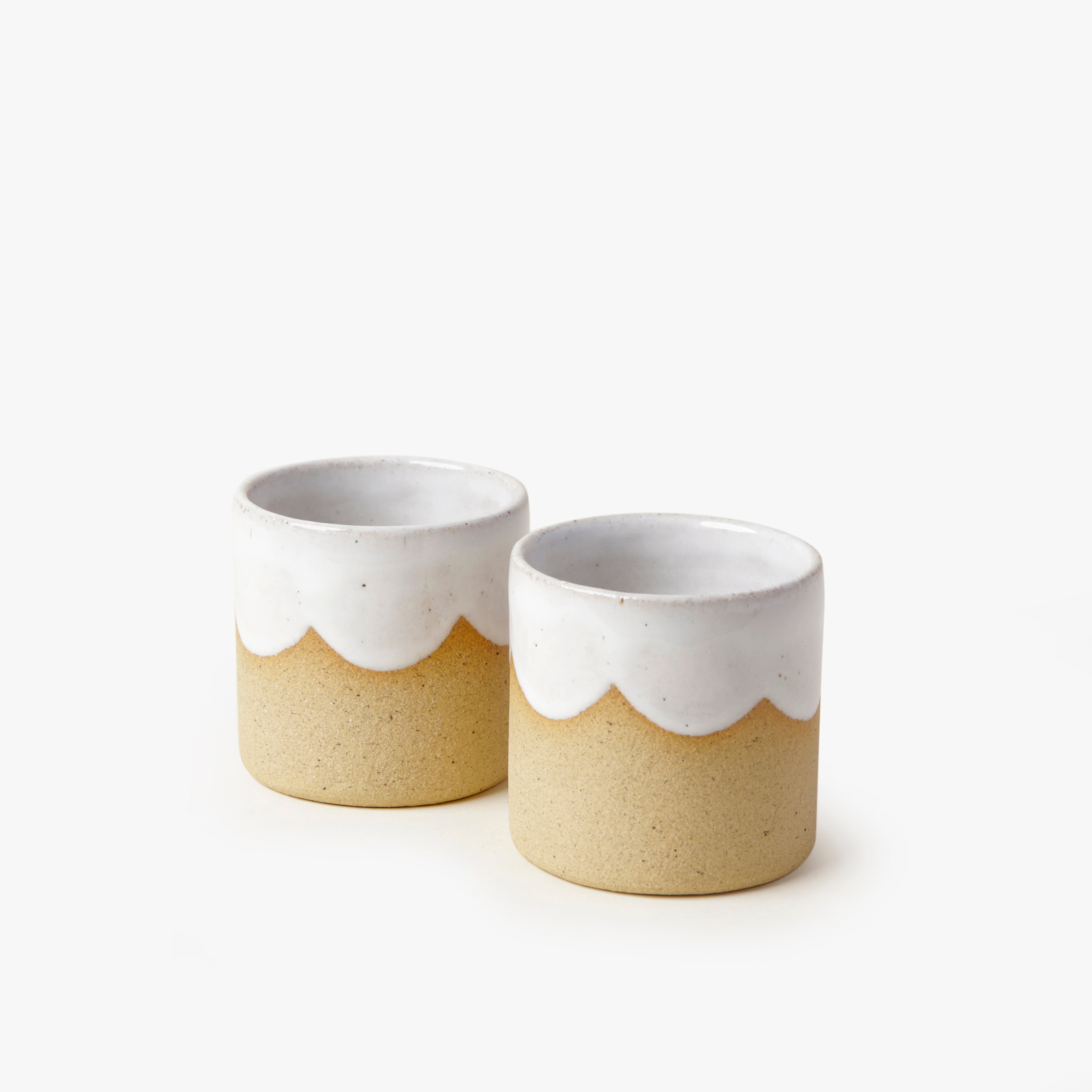 Dupla Copo Café Babado - Branco